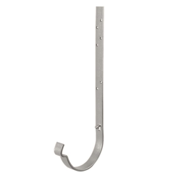 Dachrinnenhalter aus Stahl, Graualuminium, mit Langloch fuer flexible Montage