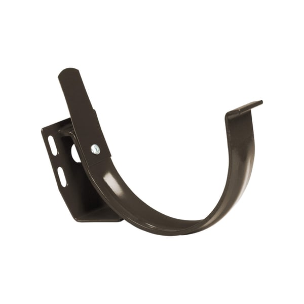 Brauner Stahl Dachrinnenhalter, freigestellt
