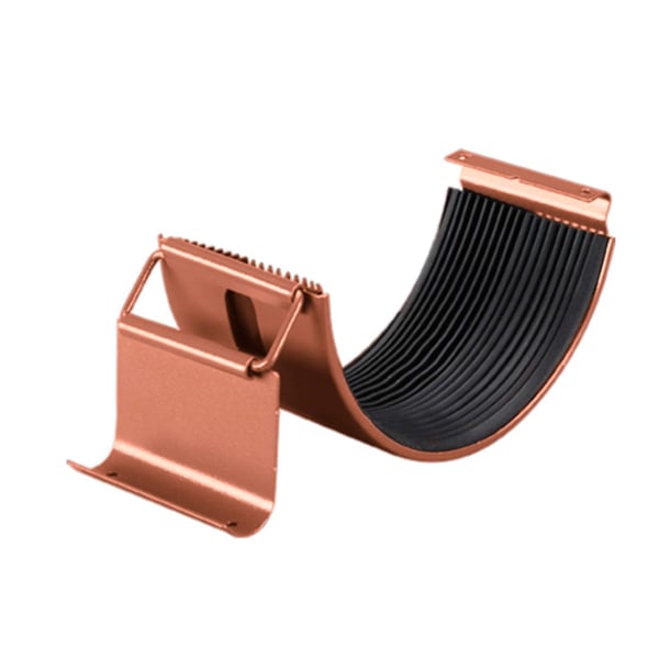 Stahl Rinnenverbinder kupferbraun (RAL 8004) mit schwarzer Dichtung, 50 µm Polyurethan