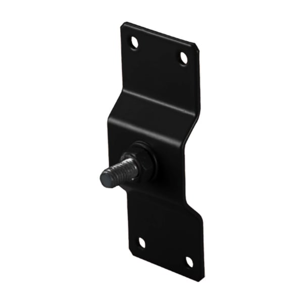 Stahl Fallrohrschellenhalter Tiefschwarz RAL 9005, Niagara, 50 µm Polyurethan Beschichtung