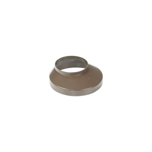 Standrohrkappe aus braunem PVC, konische Form, Hauptansicht