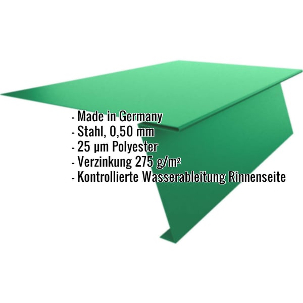 Startprofil Stahl 0,50 mm Minzgrün, 25 µm Polyester, mit eingeblendeten Produktdetails