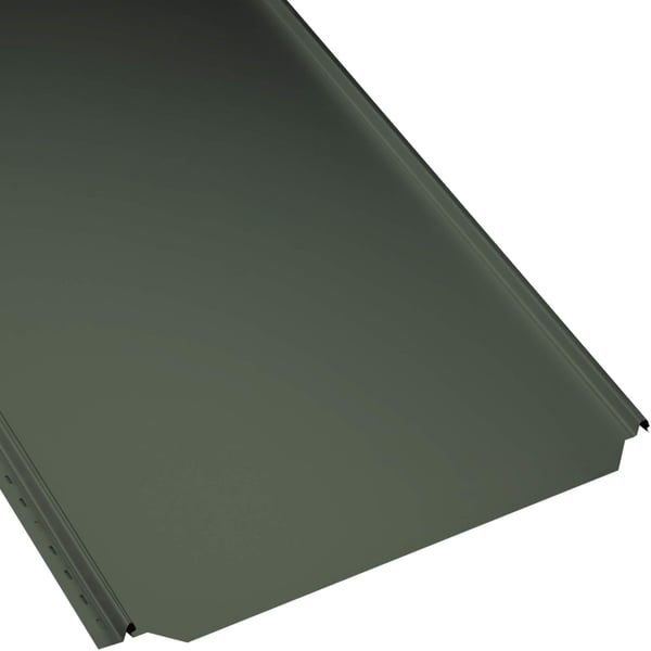 Stehfalzblech PD-510-S flach, grün (RAL 6020), 0,50 mm Stahl mit 35 µm Mattpolyester-Beschichtung, Hauptansicht
