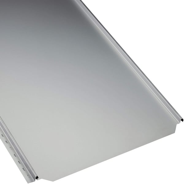 Stehfalzblech PD-510-S Flach Lichtgrau, 0,50 mm Stahl, Hauptansicht von oben