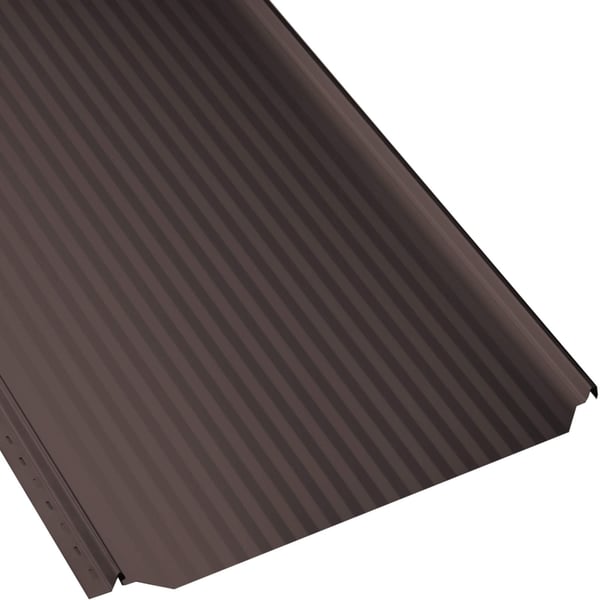Stehfalzblech PD-510-S Mikro Schokoladenbraun RAL 8017, Stahl 0,50 mm, 35 µm Mattpolyester