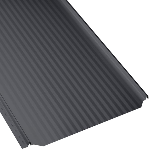Stehfalzblech PD-510-S Mikro Graphitgrau, Hauptansicht der Profilstruktur mit Mikroriffelung