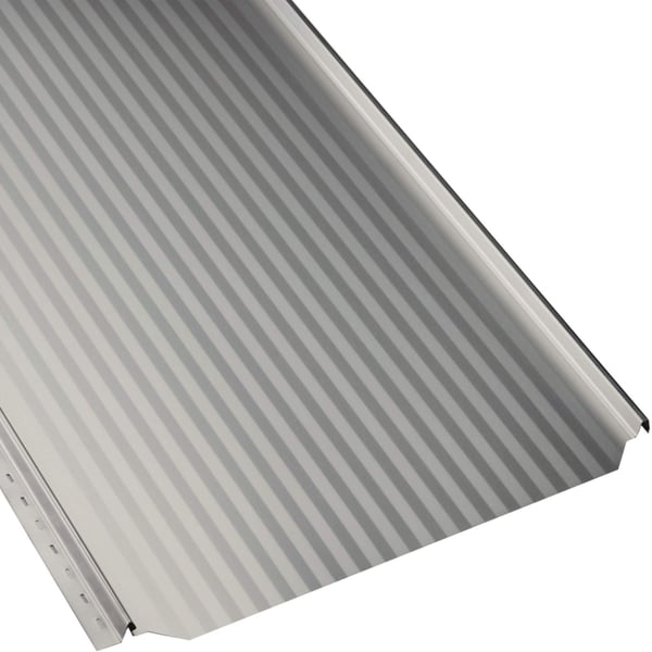 Stehfalzblech PD-510-S Mikro, Grauweiß RAL 9002, 0,50 mm Stahl, Hauptansicht