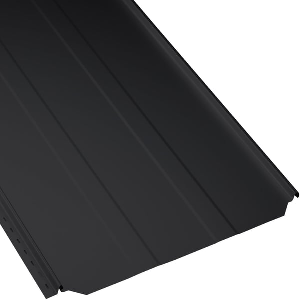 Stehfalzblech PD-510-S Tiefschwarz, 0,50 mm Stahl mit PURLAK Beschichtung, Hauptansicht