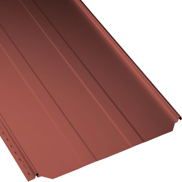 Stehfalzblech PD-510-S Trapez Korallenrot, 0,50 mm Stahl, 25 µm Polyester, Hauptansicht