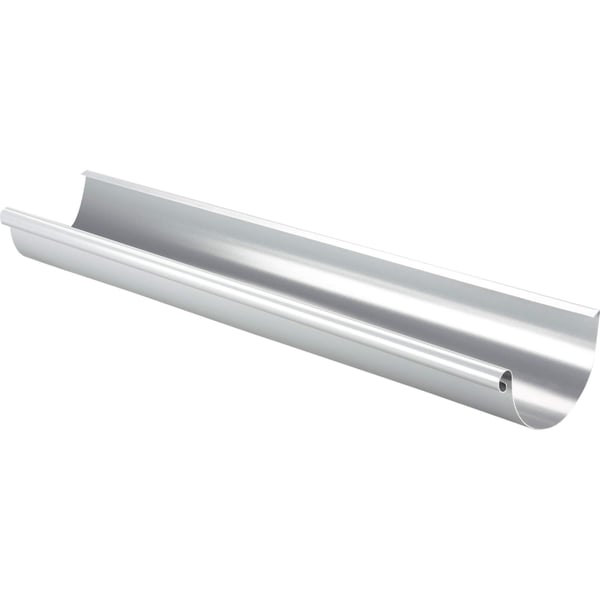 Titanzink Dachrinne 5 m Laenge, halbrunde Form, Hauptansicht