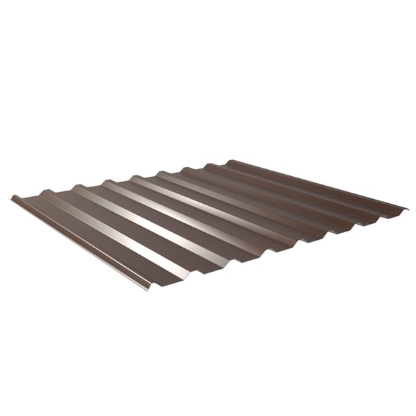 Trapezblech 20/1100 Sepiabraun, 0,40 mm Stahl, 25 µm Polyesterbeschichtung, Hauptansicht