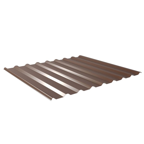 Trapezblech 20/1100 Nussbraun, Stahl 0,75 mm mit 25 µm Polyesterbeschichtung, Hauptansicht