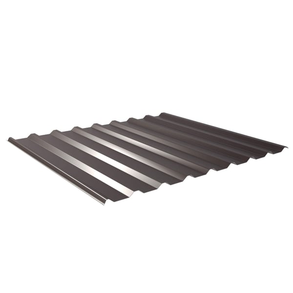 Trapezblech 20/1100 schokoladenbraun (RAL 8017) aus 0,75 mm Stahl mit 25 µm Polyesterbeschichtung