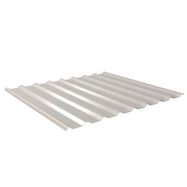 Trapezblech 20/1100, Stahl 0,75 mm, Grauweiß RAL 9002, Hauptansicht schräg von oben