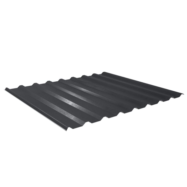 Trapezblech 20/1100 dunkelgrau, 0,50 mm Stahl, 35 µm Mattpolyester-Beschichtung, Hauptansicht