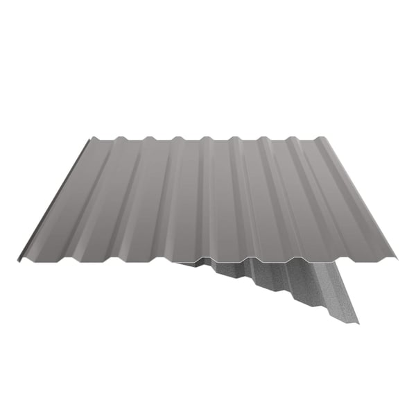 Trapezblech 20/1100 Aluminium Graualuminium mit teilweise sichtbarem Anti-Tropf-Vlies