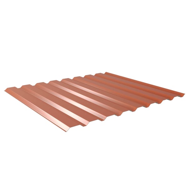 Trapezblech 20/1100 Wand Kupferbraun RAL 8004, 0,50 mm Stahl, 25 µm Polyesterbeschichtung, Hauptansicht