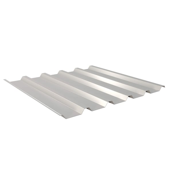 Trapezblech 35/207, Weißaluminium (RAL 9006), 0,63 mm Stahl, 25 µm Polyesterbeschichtung, Hauptansicht