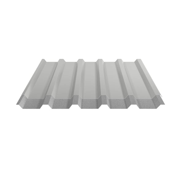 Trapezblech 35/207 Aluminium Weißaluminium RAL 9006 mit Anti-Tropf-Vlies, Schnittansicht