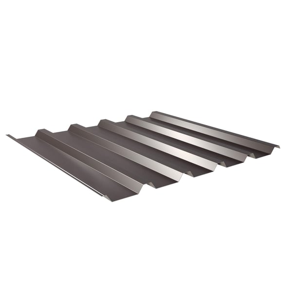 Trapezblech 35/207 schokoladenbraun, Stahl 0,63 mm, Hauptansicht der Profilplatte