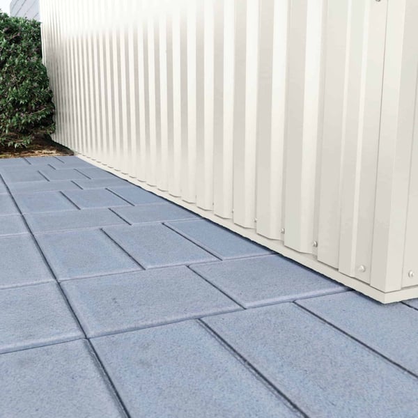 Trapezblech 35/207 Wand, Grauweiß RAL 9002, 0,75 mm Stahl, Detailansicht der Wandverkleidung