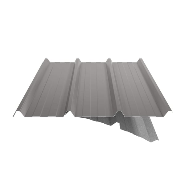 Trapezblech 45/333 Graualuminium mit sichtbarem Antikondensvlies an der Unterseite