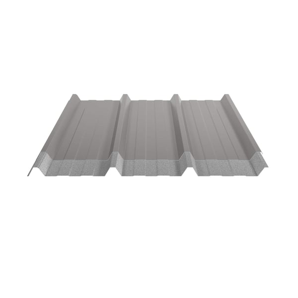 Trapezblech 45/333 Graualuminium mit Anti-Tropf-Vlies auf der Unterseite, Schnittansicht