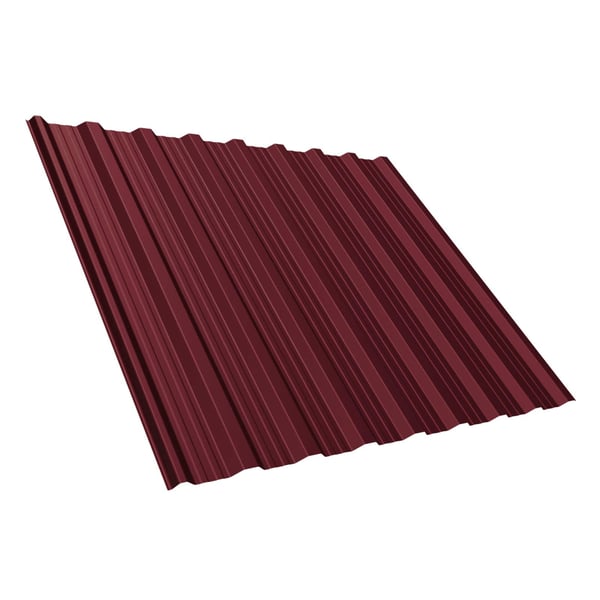 Trapezblech T18DR weinrot (RAL 3005) aus 0,50 mm Stahl, Hauptansicht