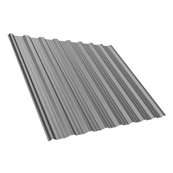 Trapezblech T18DR Graualuminium, 0,75 mm Stahl mit 25 µm Polyesterbeschichtung, Hauptansicht