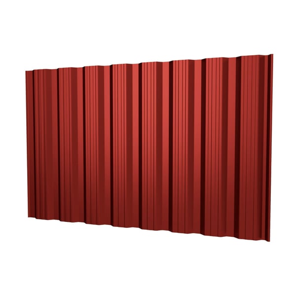 Trapezblech T18DR Kirschrot, 0,50 mm Stahl, Mattpolyester, Hauptansicht der Profilplatte