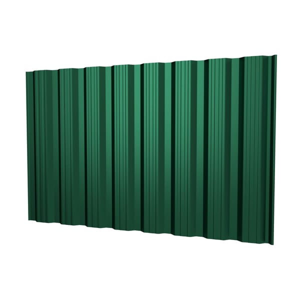 Trapezblech T18DR Moosgrün RAL 6005, 0,50 mm Stahl, Hauptansicht, freigestellt