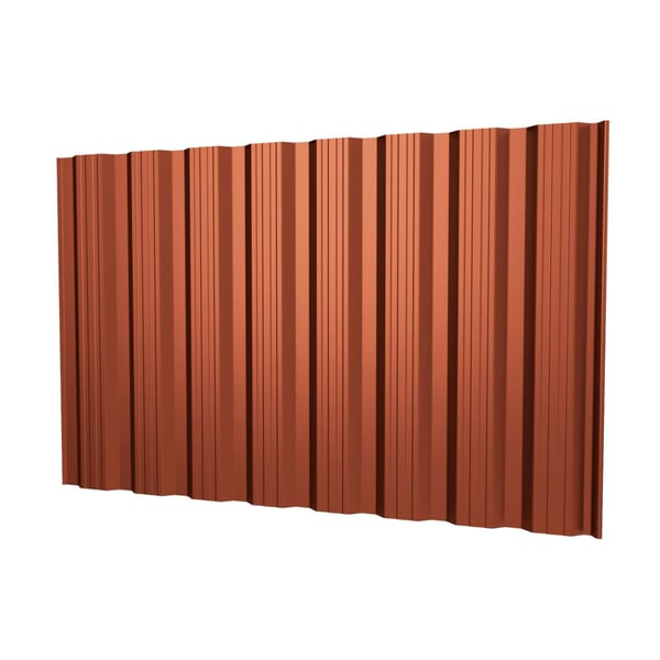 Trapezblech T18DR Kupferbraun RAL 8004, 0,75 mm stark, freigestellt