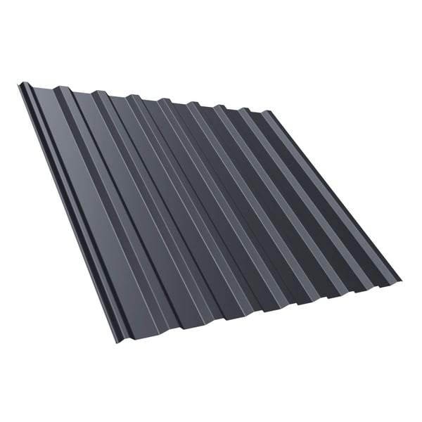 Trapezblech T20M Graphitgrau (RAL 7024) aus Stahl 0,50 mm, 25 µm Polyesterbeschichtung, Hauptansicht