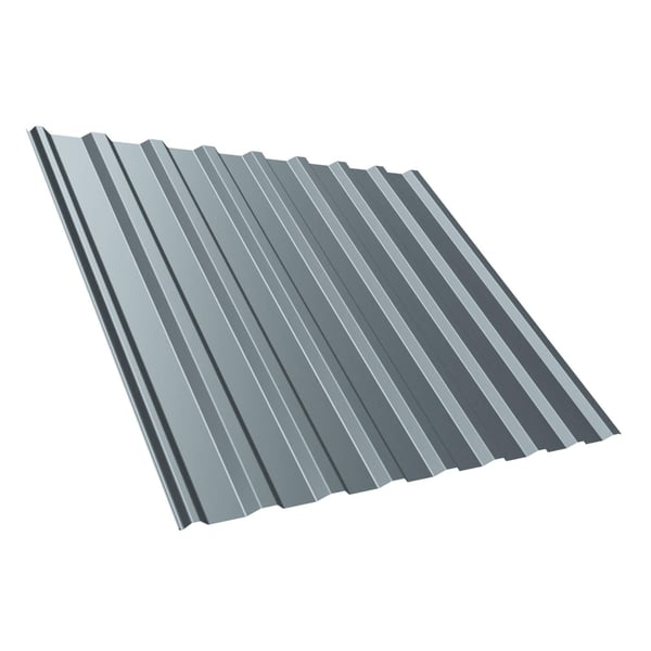 Trapezblech T20M Dach Fehgrau RAL 7000, 0,50 mm Stahl, 25 µm Polyester, Hauptansicht