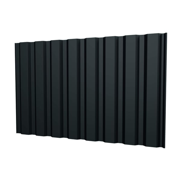 Trapezblech T20M Wand Anthrazitgrau RAL 7016, 0,50 mm, PURLAK® beschichtet, freigestellt