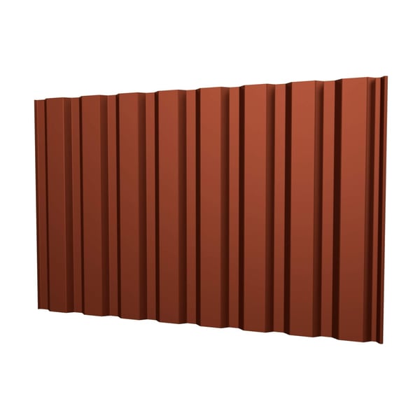 Trapezblech T20M Wand Ziegelrot 0,50 mm, 50 µm PURMAT® Beschichtung, Hauptansicht