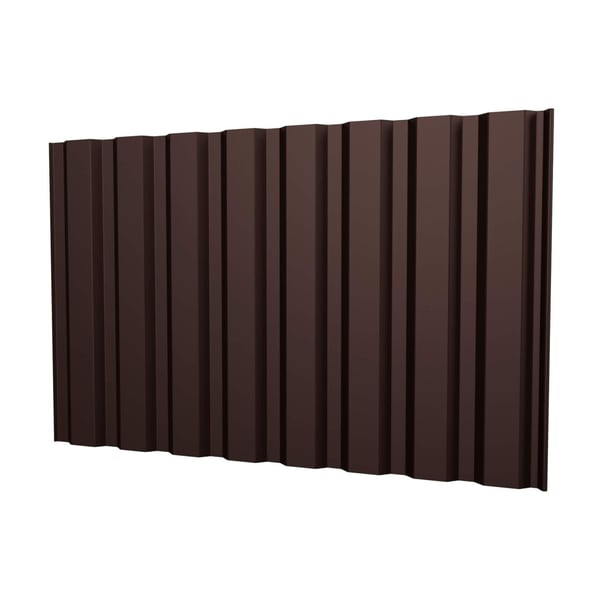 Trapezblech T20M Wand in Schokoladenbraun RAL 8017, 0,50 mm Stahl mit 50 µm PURMAT® Beschichtung