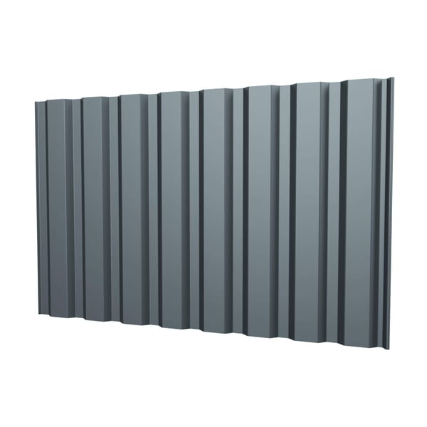 Trapezblech T20M Wand Fehgrau, 0,50 mm Stahl, Hauptansicht der Profilstruktur