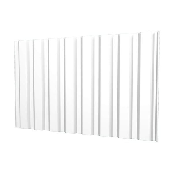 Trapezblech T20M Wand in Reinweiß RAL 9010, Hauptansicht des Profils