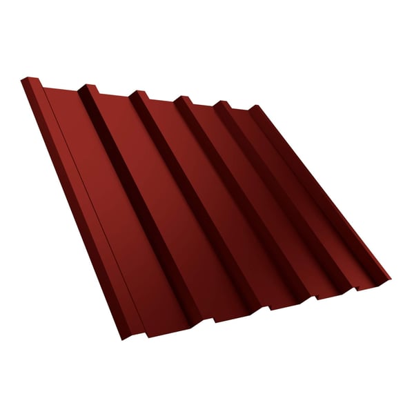 Trapezblech T35/207M kirschrot, 0,50 mm Stahl, 25 µm Polyesterbeschichtung, Hauptansicht
