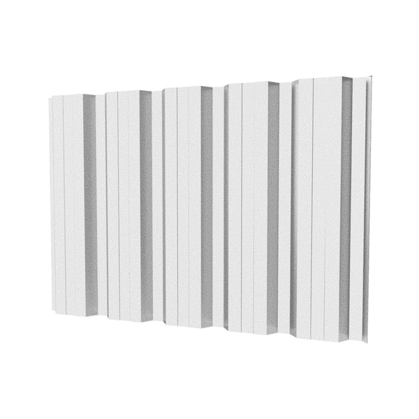 Trapezblech T35DR Wand Aluzink 0,40 mm, Hauptansicht der Profilform mit Hochsicken