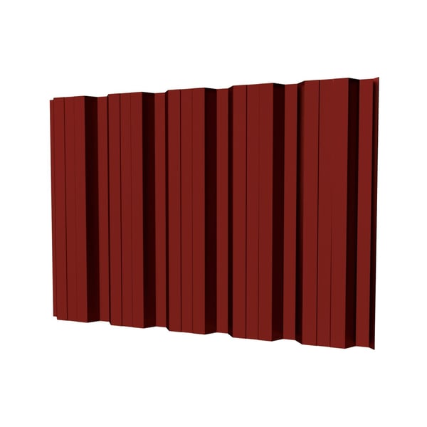 Trapezblech T35DR Wand Kirschrot 0,50 mm, Hauptansicht des Profils