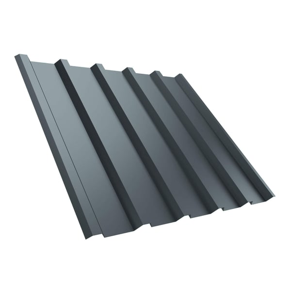 Trapezblech T35M Fenstergrau (RAL 7040) aus 0,63 mm Stahl mit 200 µm HPS Ultra® Beschichtung, Hauptansicht