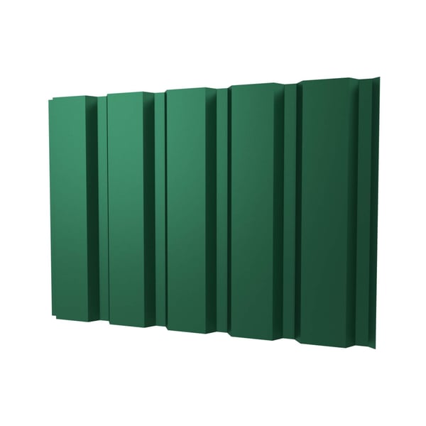 Trapezblech T35M Moosgrün RAL 6005, 0,50 mm Stahl, Seitenansicht der Profilstruktur