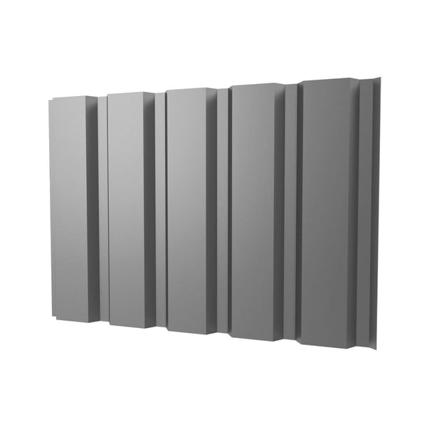 Trapezblech T35M Wand Weißaluminium RAL 9006, 0,75 mm Stahl, 25 µm Polyesterbeschichtung