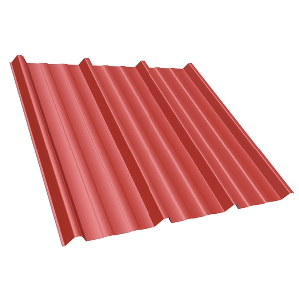 Trapezblech T45/333M in Korallenrot, 0,50 mm Stahl, Hauptansicht von oben