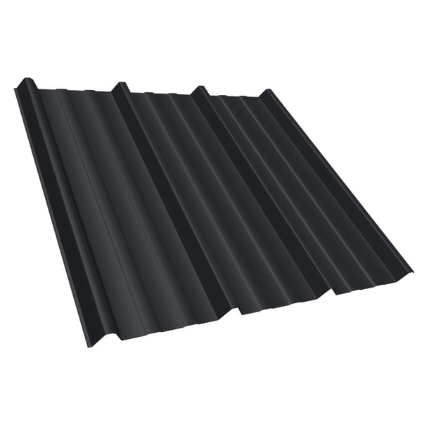 Trapezblech T45/333M Tiefschwarz (RAL 9005) aus 0,50 mm Stahl mit 25 µm Polyesterbeschichtung