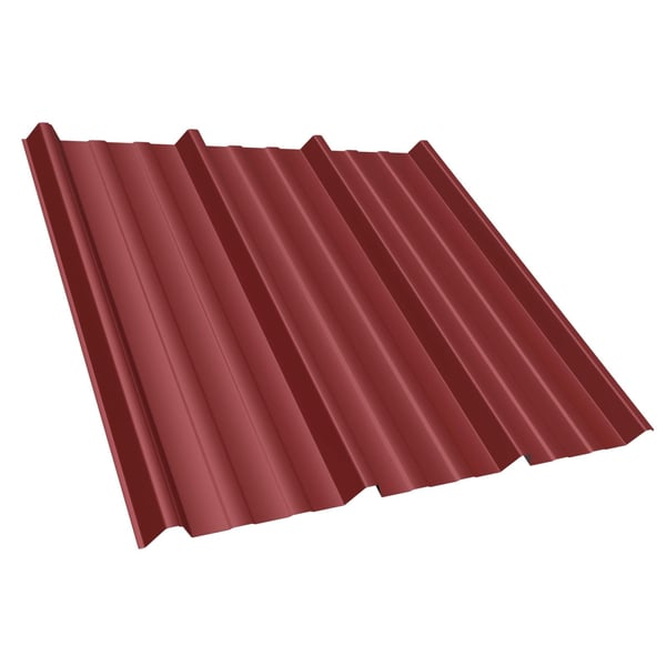Trapezblech T45/333MD kirschrot, 0,50 mm Stahl, 35 µm Mattpolyester Beschichtung