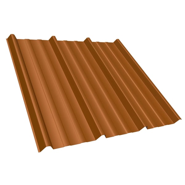 Trapezblech T45/333MD Ziegelrot, 0,50 mm Stahl, 35 µm Mattpolyester, Hauptansicht