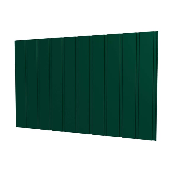 Trapezblech T7M Wand Moosgrün, 0,50 mm Stahl, Polyester 25 µm, Hauptansicht